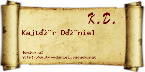 Kajtár Dániel névjegykártya