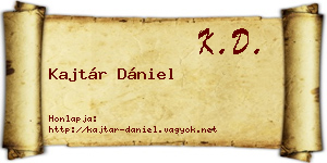 Kajtár Dániel névjegykártya